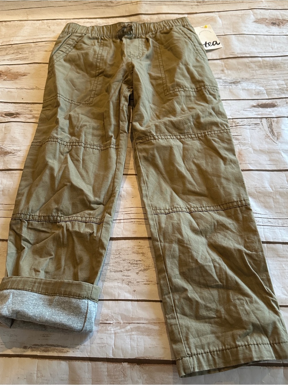Tea khaki lined pants nwt 6